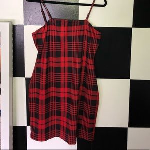 Tartan bodycon cami dress